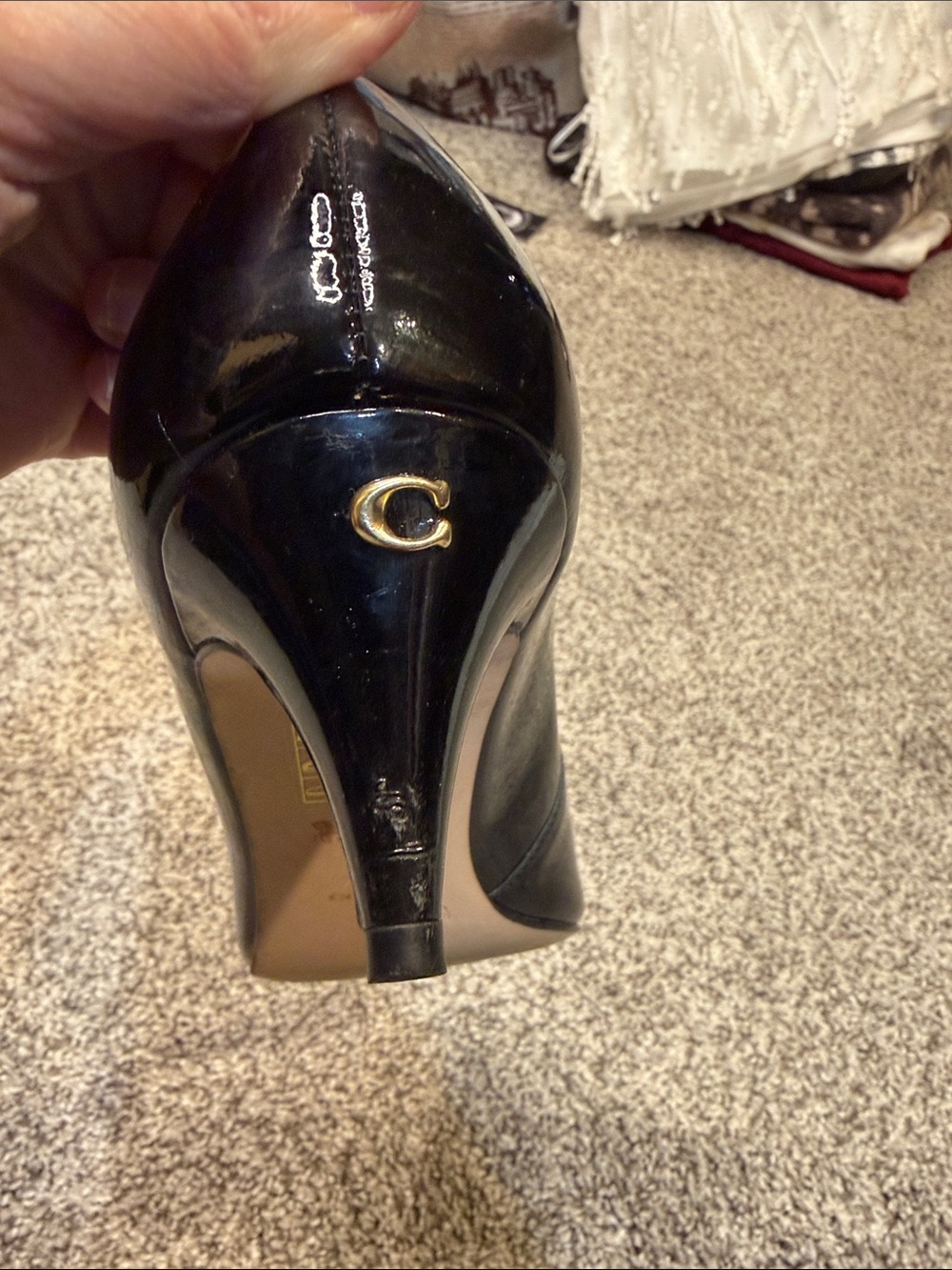 Coach Black Patent Pointed Toe Pumps - Picture 4 of 6